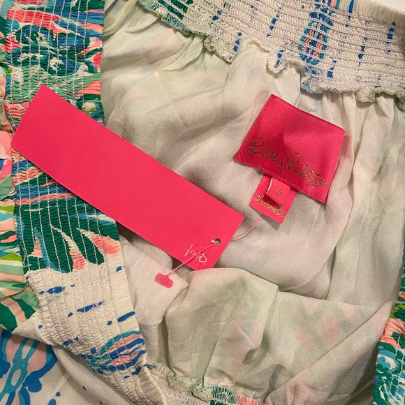 Lilly Pulitzer Mary Ellen Silk Dress Resort White Coconut Row Off The Sh… - Picture 12 of 14